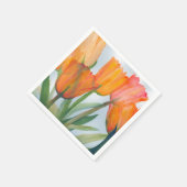 schilderij van waterverf van doorzichtige oranje t servet (Hoek)