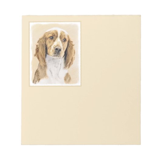 Schilderij van Welsh Springer Spaniel - Originele Notitieblok (Voorkant)