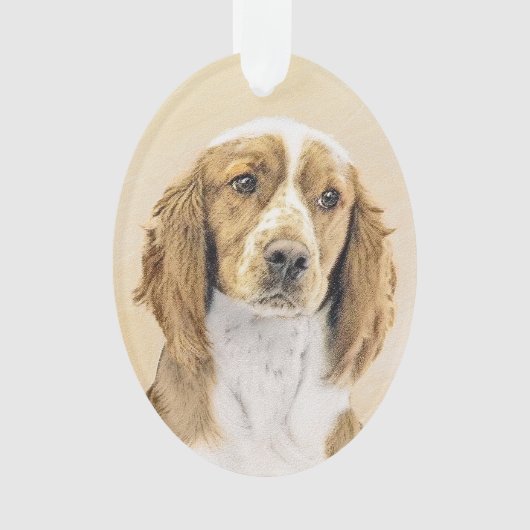 Schilderij van Welsh Springer Spaniel - Originele  Ornament (voorkant)