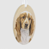 Schilderij van Welsh Springer Spaniel - Originele  Ornament (voorkant)