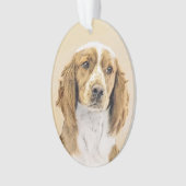 Schilderij van Welsh Springer Spaniel - Originele  Ornament (voorkant)