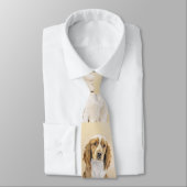 Schilderij van Welsh Springer Spaniel - Originele  Stropdas (Gebonden)