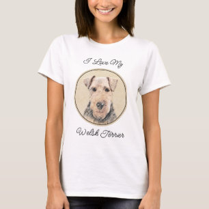 Schilderij van Welsh Terrier - Mooie Originele Hon T-shirt
