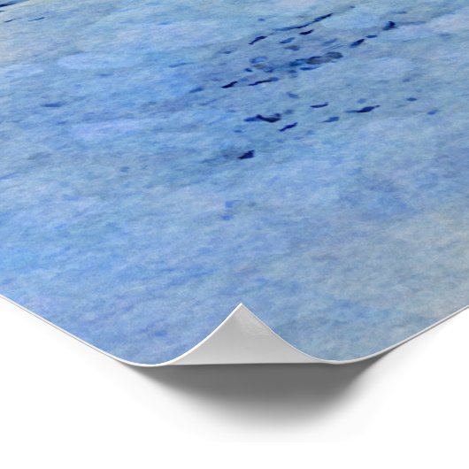 Schilderij van winteravond in stadspark poster (Hoek)