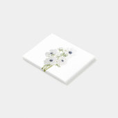 schilderij van witte anemonbloem waterverf post-it® notes (Schuin)