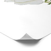 schilderij van witte anemonbloem waterverf poster (Hoek)