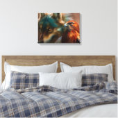 Schilderij van Wolf en Eagle Canvas Afdruk (Insitu (Slaapkamer))