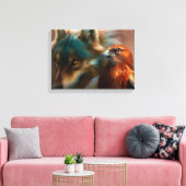 Schilderij van Wolf en Eagle Canvas Afdruk (Insitu (Woonkamer))