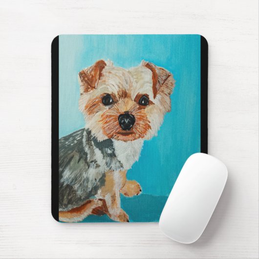 Schilderij van Yorkshire Terrier door Alfred Fox Muismat (Met muis)