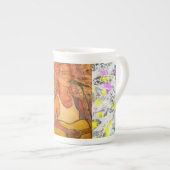 schilderij van zangmeisje porselein kop (Voorkant rechts)