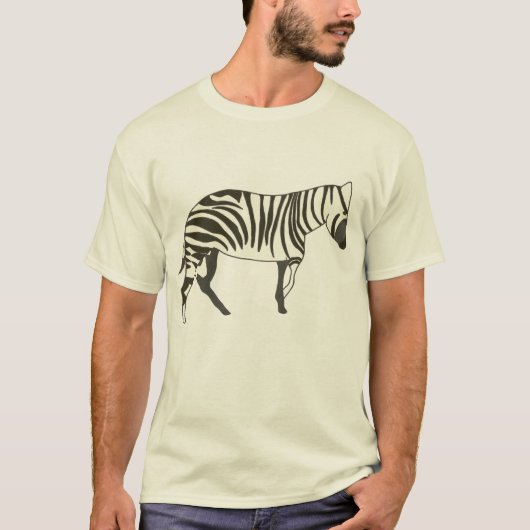 schilderij van zebra, in het wild levende dieren e t-shirt (Voorkant)
