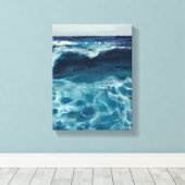 Schilderij van zeegetijde - Illustratie van stille Canvas Afdruk (Insitu (Houten vloer))