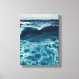 Schilderij van zeegetijde - Illustratie van stille Canvas Afdruk