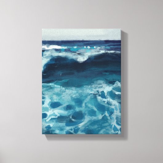 Schilderij van zeegetijde - Illustratie van stille Canvas Afdruk (Voorkant)