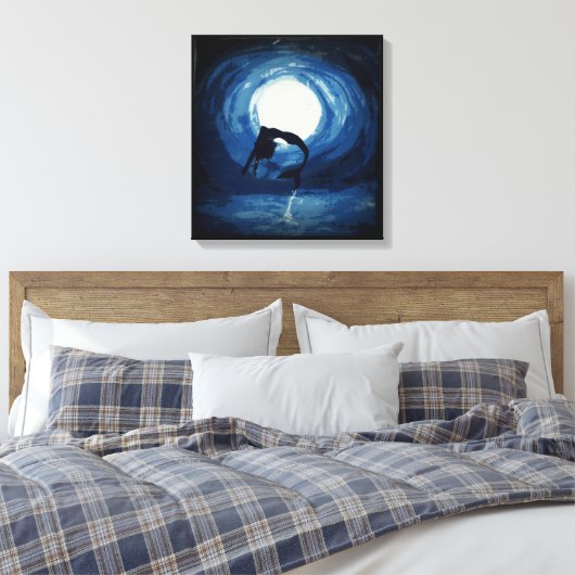 Schilderij van zeemeermin springen uit het water canvas afdruk (Insitu (Slaapkamer))