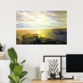 Schilderij van zonsondergang op het strand poster (Thuiskantoor)