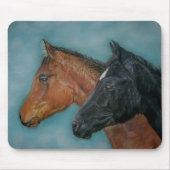 schilderij van zwarte kastanjebruin muismat (Voorkant)