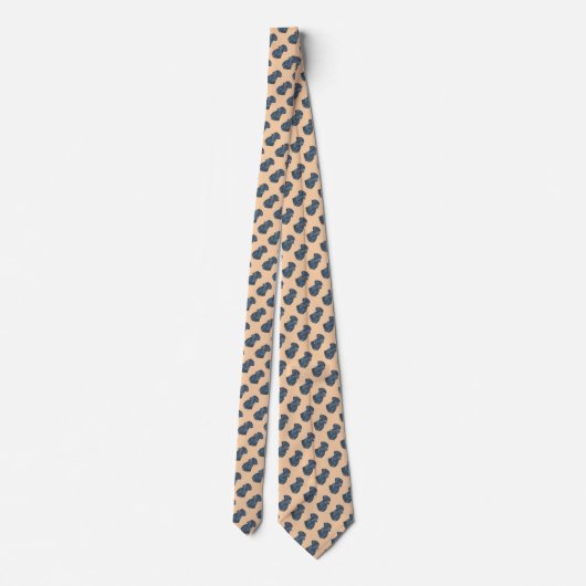 schilderij van zwarte labrador dog stropdas (Achterkant)