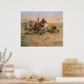 Schilderij Wild West Roundup Poster (Keuken)