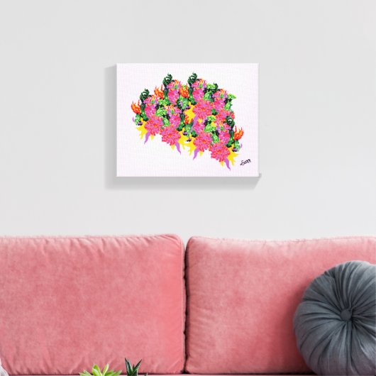 Schilderij: Wildbloemen Canvas Afdruk (Insitu (Woonkamer))