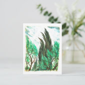 Schilderij 'Wind in de Boomtoppen' Briefkaart (Staand voorkant)
