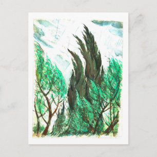 Schilderij 'Wind in de Boomtoppen' Briefkaart