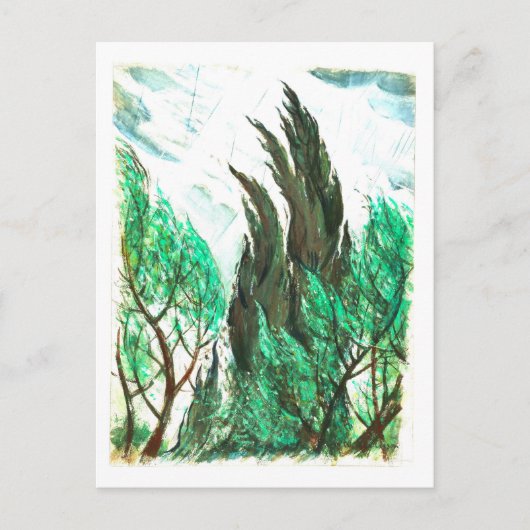 Schilderij 'Wind in de Boomtoppen' Briefkaart (Voorkant)