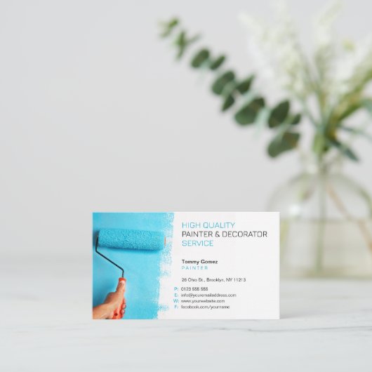 Schilderijdiensten | Professioneel Visitekaartje (Staand voorkant)
