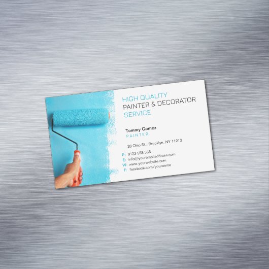 Schilderijdiensten | Professioneel Visitekaartje Magnetisch Visitekaartje (Voorbeeld)