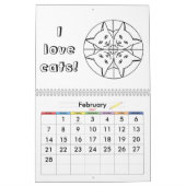 Schilderijen Kunstwerk van de Kalender van Katten  (Feb 2027)