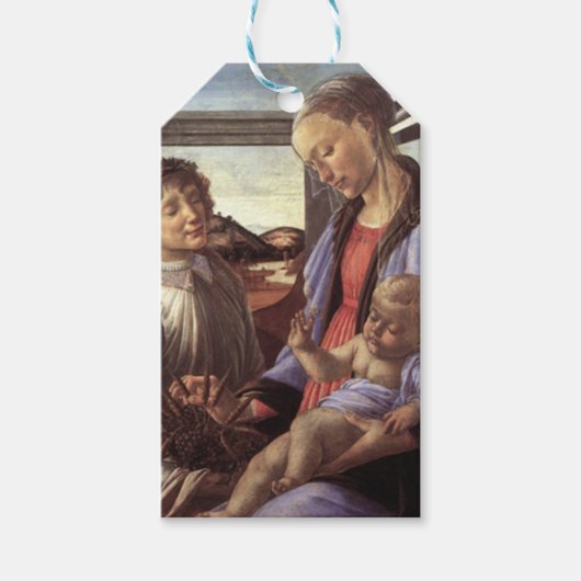  schilderijen Mary Jesus en Angel Kerstmis Cadeaulabel (Voorkant)