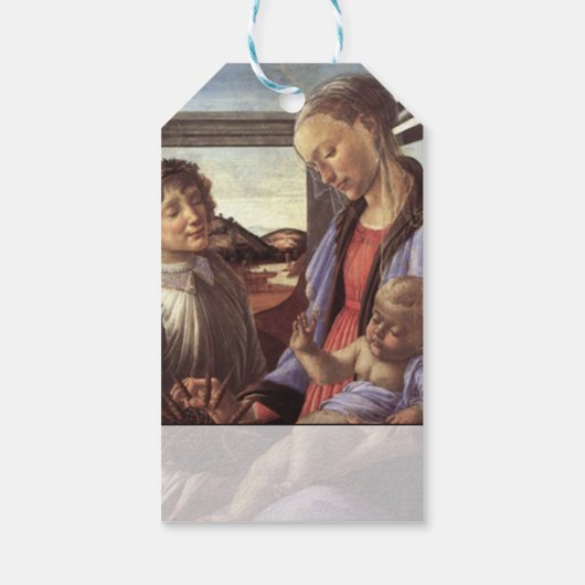  schilderijen Mary Jesus en Angel Kerstmis Cadeaulabel (Achterkant)