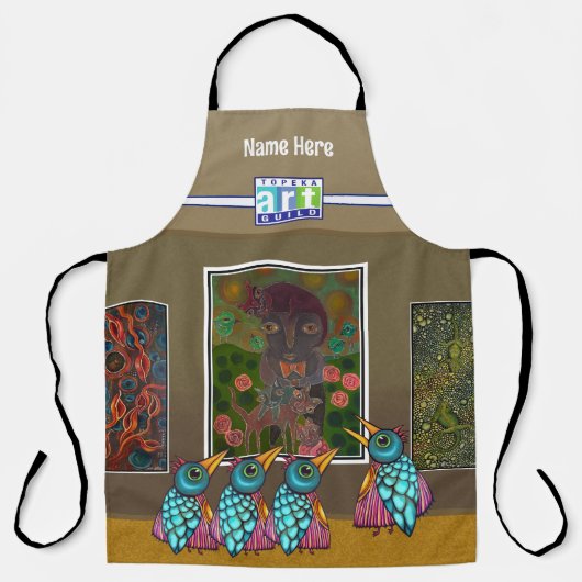 Schilderijen op de Wall All-Over Print Schort (Voorkant)