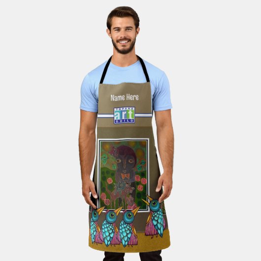 Schilderijen op de Wall All-Over Print Schort (Gedragen)