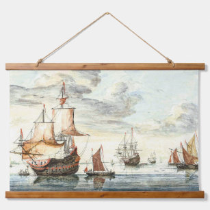  schilderijen op een kalm Zee Johan Teyler Hangend Wandkleed