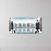 Schilderijen uit Amsterdam en moderne mode modelle Canvas Afdruk (Voorkant)