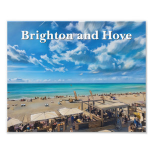 Schilderijen van Brighton en Hove Beach Foto Afdruk