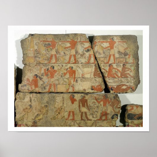 schilderijen van de Tomb of Metjetji uit Saqqara; Poster (Voorkant)