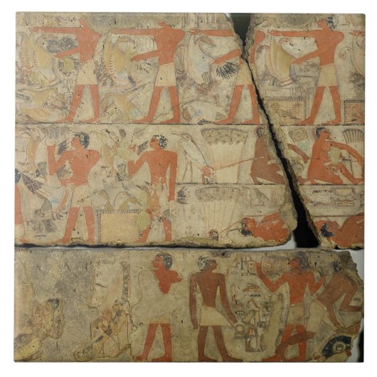schilderijen van de Tomb of Metjetji uit Saqqara; Tegeltje (Voorkant)
