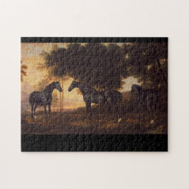  schilderijen van de Zwarte Stallions door George  Legpuzzel