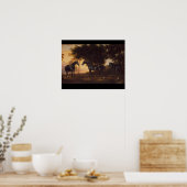  schilderijen van de Zwarte Stallions door George  Poster (Keuken)