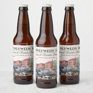 Schilderijen van Grand Canal, Venetië, Italië Huwe Bier Etiket