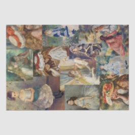  schilderijen van meisjes uit de jaren 1800  tissuepapier