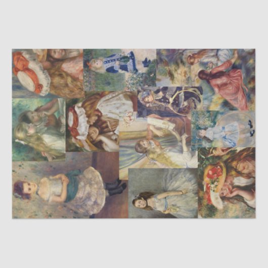  schilderijen van meisjes uit de jaren 1800  tissuepapier (Voorkant)