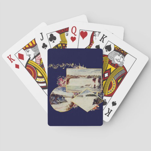 Schilderijen van Niagara Falls uit het verleden Speelkaarten (Achterkant)