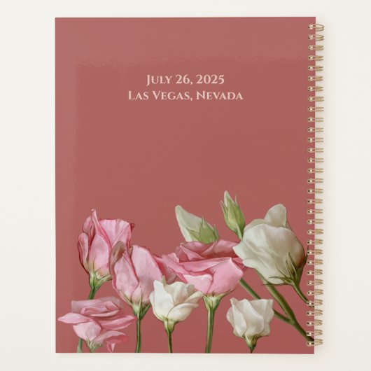 Schilderijen van Rozen in bloei bruiloft Planner (Achterkant)