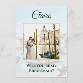 Schilderijen van Venetië bruidsmeisje voorstel fot Informatiekaartje