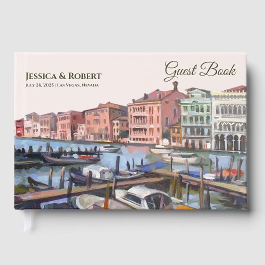 Schilderijen van Venetië, Italië Gastenboek (Voorkant)