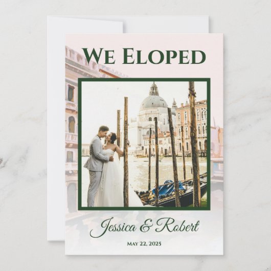 Schilderijen van Venetië, Italië Huwelijksaankondi Feestdagenkaart (Voorkant)