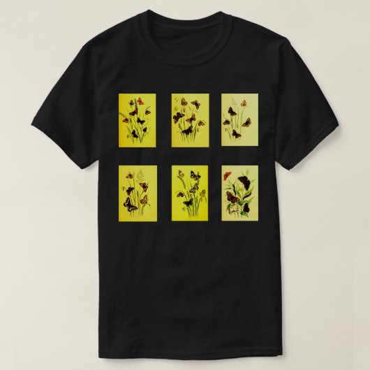  schilderijen van vlinders t-shirt (Design voorkant)